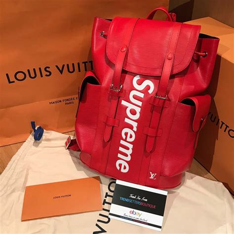 red supreme louis vuitton bags|supreme Louis Vuitton backpack.